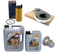 Olio Motore Set Filtri 5W-30 6 Litro + Tappo Scarico Olio per BMW 5er 520d 525d