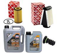 Olio Motore Set Filtri 5W-30 6 Litro + Tappo Scarico Olio per Mercedes W205