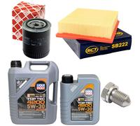 Olio Motore Set Filtri 5W-30 6 Litro + Tappo Scarico per Audi A4 di Skoda VW