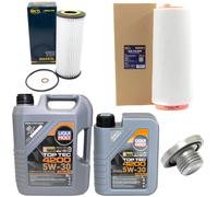 Olio Motore Set Filtri 5W-30 6 Litro + Tappo Scarico per BMW 3er 318d 320d E46