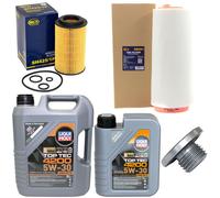 Olio Motore Set Filtri 5W-30 6 Litro + Tappo Scarico per BMW 3er 318d E46 116 Ps