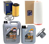 Olio Motore Set Filtri 5W-30 6 Litro + Tappo Scarico per BMW 3er 318d E46 116 Ps