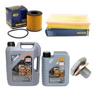 Olio Motore Set Filtri 5W-30 6 Litro + Tappo Scarico per Citroen C5 III Peugeot