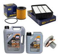 Olio Motore Set Filtri 5W-30 6 Litro + Tappo Scarico per Citroen Peugeot 4007