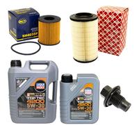 Olio Motore Set Filtri 5W-30 6 Litro + Tappo Scarico per Citroen Peugeot Jumper