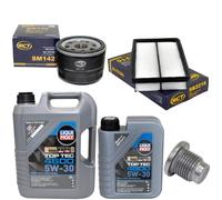 Olio Motore Set Filtri 5W-30 6 Litro + Tappo Scarico per Renault Megane II 135