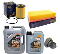 Olio Motore Set Filtri 5W-30 6 Litro + Tappo Scarico per VW Passat 2.8 VR6 174
