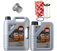 Olio Motore Set Filtri 5W-30 Liqui Moly 6 Litro + Vite per Audi Q3 VW Passat 2.0