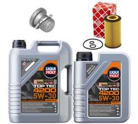 Olio Motore Set Filtri 5W-30 Liqui Moly 6 Litro + Vite per Mercedes