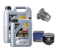 Olio Motore Set Filtri 5W-30 Liqui Moly 6 Litro + Vite per Renault Megane II