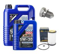 Olio Motore Set Filtri 5W-30 Liqui Moly 6 Litro + Vite per Škoda VW Passat