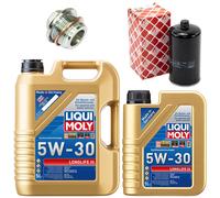 Olio Motore Set Filtri 5W-30 Liqui Moly 6 Litro + Vite per VW Transporter IV Bus
