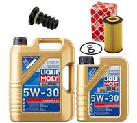 Olio Motore Set Filtri 5W-30 Liqui Moly 6Liter + Vite per Mercedes W205