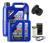 Olio Motore Set Filtri 5W-30 Liqui Moly 7 Litro + Vite per Audi Q7 3.0