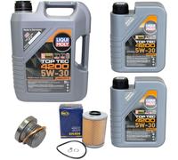 Olio Motore Set Filtri 5W-30 Liqui Moly 7 Litro + Vite per BMW 3er M3 3.0 E36