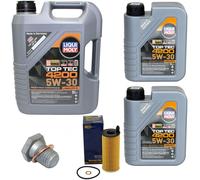 Olio Motore Set Filtri 5W-30 Liqui Moly 7 Litro + Vite per BMW 6er 7er 4er X5 X3