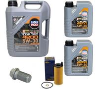 Olio Motore Set Filtri 5W-30 Liqui Moly 7 Litro + Vite per BMW 6er Cabriolet 640