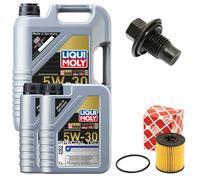 Olio Motore Set Filtri 5W-30 Liqui Moly 7 Litro + Vite per Ford Transit 2.2