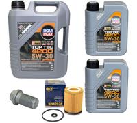 Olio Motore Set Filtri 5W-30 Liqui Moly 7 Litro + Vite per Mercedes SLC