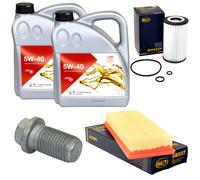 Olio Motore Set Filtri 5W-40 8 Litro + Tappo Scarico Olio per Mercedes C-Class