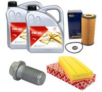 Olio Motore Set Filtri 5W-40 8 Litro + Tappo Scarico per di Mercedes