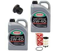 Olio Motore Set Filtri 5W-40 Vollsynth Meguin 10 Litro + Vite per Audi A4 Q7 VW