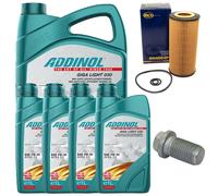 Olio Motore Set Filtri Addinol 0W-30 9 Litro + Vite per MERCEDES CLASSE S W220