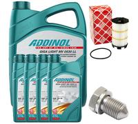 Olio Motore Set Filtri Addinol 5W-30 9 Litro + Vite per Audi R8 5.2 FSI 422 427