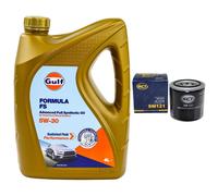 Olio Motore Set Gulf Formula FS 5W-30 4 Litro + Filtro per Hyundai Kia