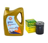 Olio Motore Set Gulf Formula FS 5W-30 5 Litro + Filtro per Mitsubishi Opel Astra