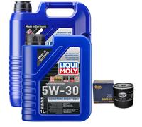 Olio Motore Set High-Tech 5W-30 Liqui Moly 6 Litro + Filtro per Opel Omega Astra