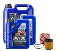 Olio Motore Set High-Tech 5W-30 Liqui Moly 7 Litro + Filtro per BMW 1er 3er 5er