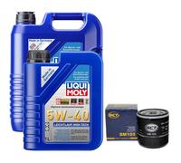 Olio Motore Set High-Tech 5W-40 Liqui Moly 6 Litro + Olio per Opel Omega B Astra