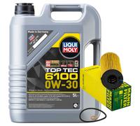 Olio Motore Set Liqui Moly 0W-30 5 Litro + Filtro per BMW X3 X4 5er 1er 2er 3er