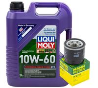 Olio Motore Set Liqui Moly 10W-60 5 Litro + Filtro per Nissan Qashqai II Subaru