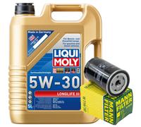 Olio Motore Set Liqui Moly 5W-30 5 Litro + Filtro per Audi Coupe 100 Seat Skoda