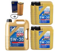 Olio Motore Set Longlife 5W-30 Liqui Moly 9 Litro + Filtro per MERCEDES CLASSE S