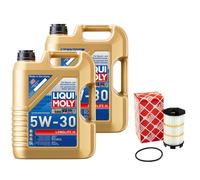 Olio Motore Set Longlife III 5W-30 10 Litro + Filtro per Audi A5 A4 A6 R8 A8 VW