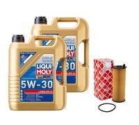 Olio Motore Set Longlife III 5W-30 10 Litro + Filtro per Audi A8 Q7 4.2 Tdi 4E2