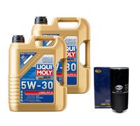 Olio Motore Set Longlife III 5W-30 10 Litro + Filtro per Audi V8 3.6 Quattro 441