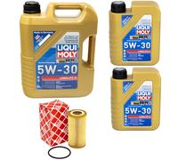 Olio Motore Set Longlife III 5W-30 Liqui Moly 7 Litro + Filtro per Audi A6 A7