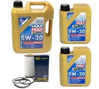 Olio Motore Set Longlife III 5W-30 Liqui Moly 7 Litro + Filtro per Audi A6 A7 Q7
