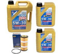 Olio Motore Set Longlife III 5W-30 Liqui Moly 7 Litro + Filtro per Mercedes W205