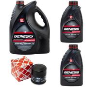 Olio Motore Set Lukoil Genesis SAE 10W-40 7 Litro + Filtro per Subaru Outback