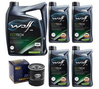 Olio Motore Set Lupo Ecotech Fe 16106 0W40 9 Litro + Olio per Mercedes