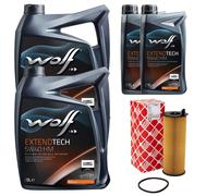 Olio Motore Set Lupo Extendtech Hm 5W40 12 Litro + Filtro Olio per Audi A8 4.0