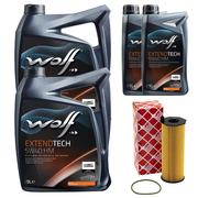 Olio Motore Set Lupo Extendtech Hm 5W40 12 Litro + Filtro per Audi A8 4.0 Tdi