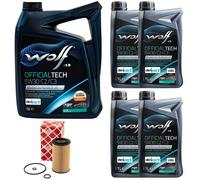 Olio Motore Set Lupo Officialtech C2/C3 5W30 9 Litro + Filtro Olio per Mercedes
