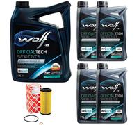 Olio Motore Set Lupo Officialtech C2/C3 5W30 9 Litro + Filtro per BMW 5er 7er