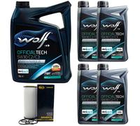 Olio Motore Set Lupo Officialtech C2/C3 5W30 9 Litro + Filtro per BMW 5er 7er X5